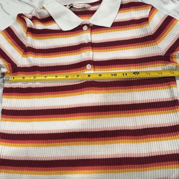 SO Women's Multicolor Striped Polo Blouse - Picture 10 of 10